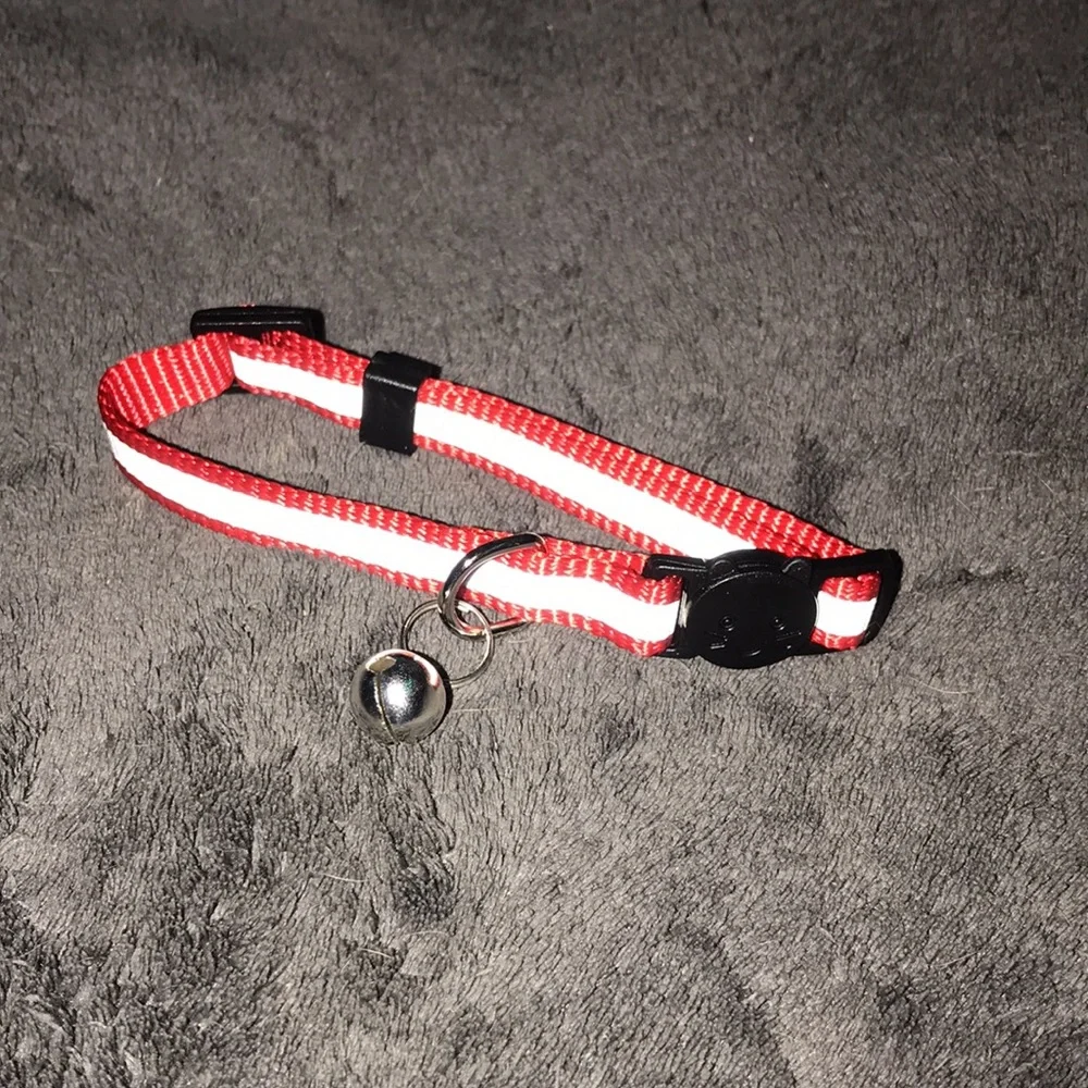 Bemix pets breakaway reflective Red collar with bell New